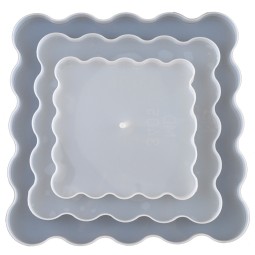 新产品3层水果托盘模具圆形DIY水果支架零食架托盘桌蛋糕托盘硅胶模具滴模