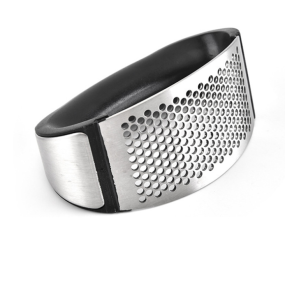 2021 New Comfortable Handle Stainless Steel Crusher Squeezer Black Garlic Press Ginger Rocker Set Usefully Durable Metal Tool