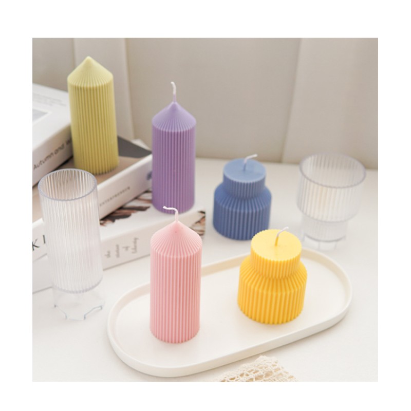 Diy Aromatherapy Plastic and Silicone Candle Molds Plaster Handmade 3d Custom Shape Silicone Mold for Candles