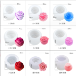 新产品3D玫瑰花硅胶方糖模具DIY工艺树脂模具蛋糕蜡烛肥皂制作慕斯冰蛋糕巧克力模具