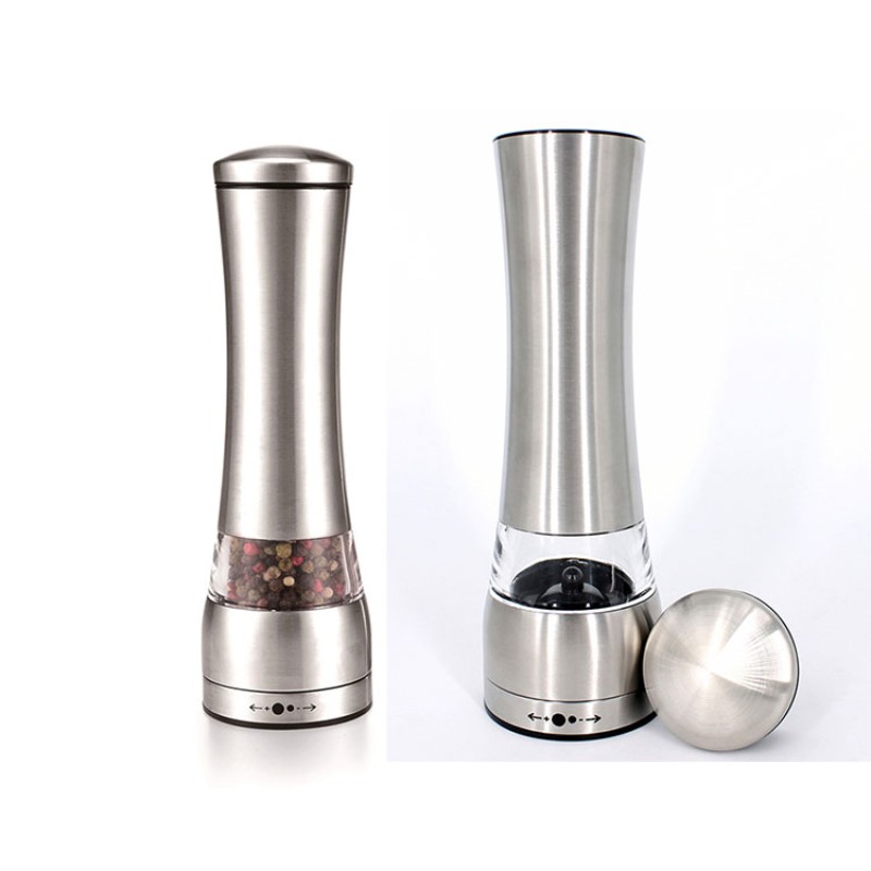 Professional Manufacturer Selling Adjustable Coarseness Premium Portable Stainless Steel Salt and Pepper Grinder Mill Set