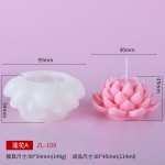 来源工厂莲花香薰蜡烛硅胶模具手工模拟花汽车扩散石模具