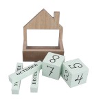 Natural Baby Milestone Block Photography Age Prop Pine Wood Week Month Year