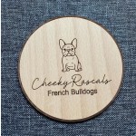 Custom Design Engraved Announcement Print Polyester Milestone Wood Card