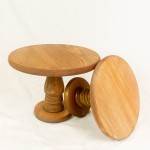 Hot Selling Luxury Wood Cake Stand with Glass Dome Cover Wood Base for Wedding Dessert Party