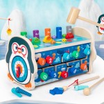 Wholesale Early Education Educational Toys Children Enlightenment Wooden Percussion Instrument Fishing Toys