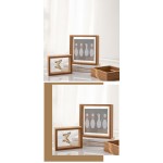 Photo Frame Wall Art Transparent Double-Sided Glass Picture Wood Frame