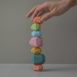 Rainbow Stacking Building Balancing Stone Children Educational DIY Toy Set