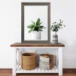 2025 Hot Selling Farmhouse Wood Wall Mirror Bathroom Wood Frame Mirror Farmhouse Style Bathroom