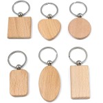 Custom Hot Selling Fashion Keychain Engraved Wooden Keychain with Small Cute Print