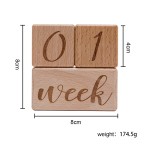 Baby Full Moon Birth Commemorative Milestone Photo Wooden Number Pose Block Growth Keepsake Wood Block
