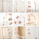 Hot Selling Nursery Wooden Crib Mobile Stand Mosquito Net Hanging Rod Baby Mobile