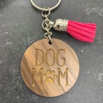 Custom Hot Selling Fashion Keychain Engraved Wooden Keychain with Small Cute Print