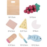 Sunny Simulation Kitchen Pretend Toy Wooden Montessori Educational Children Gift Fruit Vegetable Salad Burger Fries