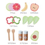 Sunny Simulation Kitchen Pretend Toy Wooden Montessori Educational Children Gift Fruit Vegetable Salad Burger Fries