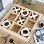 Sunny Kids Educational Wooden Toy Craft Game Classic Large Enamel Tic-Tac-Toe 0-24 Months Unisex