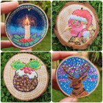 Custom Wholesale Home Decor DIY Craft Design Paint Natural Wood Round Slices