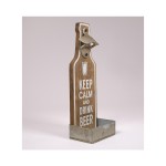 Hot Selling Tool Kitchen Rustic Wood Wall Mounted Beer Bottle Opener with Catcher Wood Box and Wall Sign