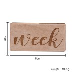Baby Full Moon Birth Commemorative Milestone Photo Wooden Number Pose Block Growth Keepsake Wood Block