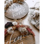 Pretty Welcome Sign Front Door Porch Decor Interchangeable Rustic Wood Wall Hanging Porch Decor
