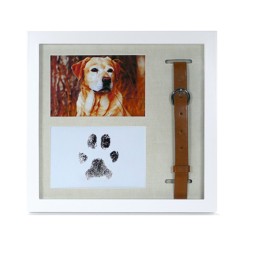 Wholesale Wooden Pet Paw Print Photo Frame Personalized Pet Memorial Frame
