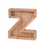 Custom Fashion Home Accent Desktop Coin Decor Wooden Acrylic Letter Piggy Bank