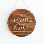 Pretty Welcome Sign Front Door Porch Decor Interchangeable Rustic Wood Wall Hanging Porch Decor