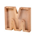 Custom Fashion Home Accent Desktop Coin Decor Wooden Acrylic Letter Piggy Bank