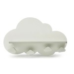 Custom Floating Cloud Shape Wooden Nursery Wall Shelf Bookcase Storage Organizer