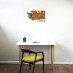 Custom 3D Wooden Washington Map Unique American Traveler Home Decor Gift