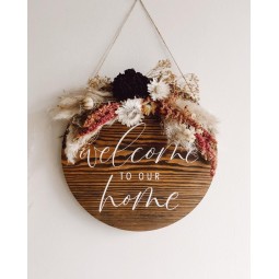 Pretty Welcome Sign Front Door Porch Decor Interchangeable Rustic Wood Wall Hanging Porch Decor