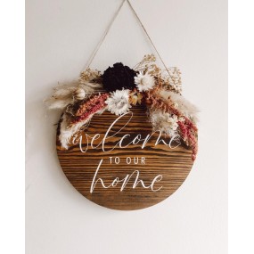 Pretty Welcome Sign Front Door Porch Decor Interchangeable Rustic Wood Wall Hanging Porch Decor