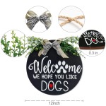 Pet Welcome Wreath Porch Decor We Hope You Enjoy the Dog Welcome Sign Front Door Decor