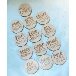 Baby Monthly Milestone Wood Card Pretty Funny Double-Sided Milestone Card Pregnancy Milestone Card