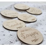 Baby Monthly Milestone Wood Card Pretty Funny Double-Sided Milestone Card Pregnancy Milestone Card