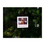 Custom Personalized Pet's First Christmas Frame Photo Ornament Souvenir