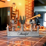 Handmade Table Decor Mason Jar Wood Crate Centerpiece for Farmhouse Kitchen and Rustic Wedding Decor