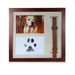 Wholesale Wooden Pet Paw Print Photo Frame Personalized Pet Memorial Frame