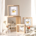 New Design Double-Sided Wood Picture Floating Photo Frame Home Decor