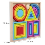 Sunny DIY Rainbow Stacker Set Children Education Montessori Wooden Building Blocks - Zhejiang Model Edu Toys Unisex Toys