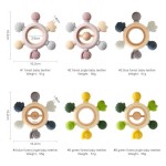 Forest Pattern Teether Soothing Boil Proof Food Grade Silicone Teething Stick Baby Silicone Teether Music Toy