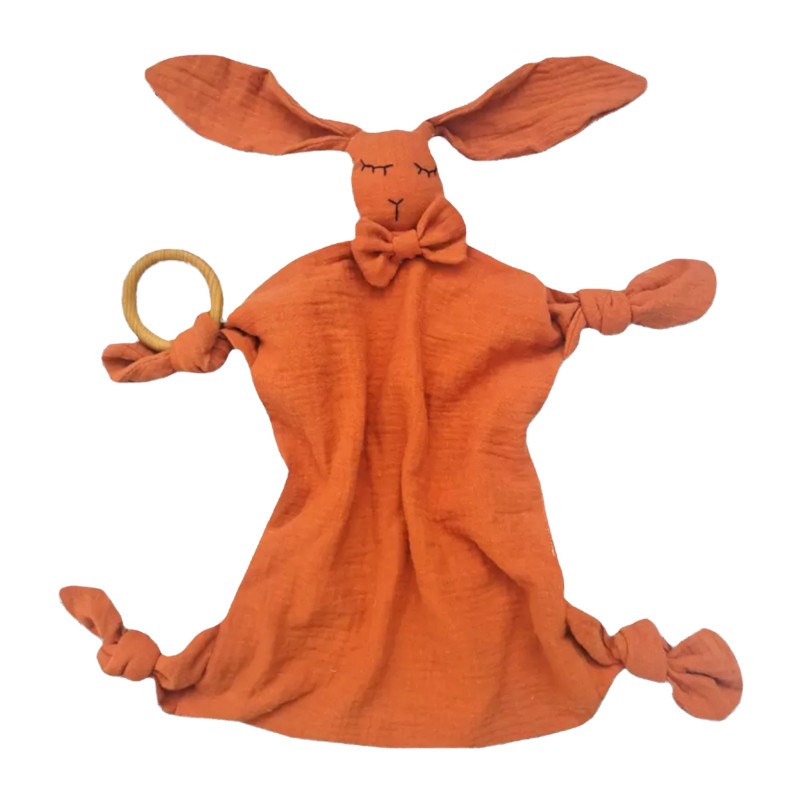 Custom Size Large Bunny 100% Cotton Muslin Swaddle Blanket Baby Burp Cloth