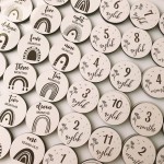 Baby Monthly Milestone Wood Card Pretty Funny Double-Sided Milestone Card Pregnancy Milestone Card