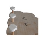 Custom Children Wooden Standing Storage Wooden Coat Hanger Cloud Wall Hook Kindergarten Coat Door Hook