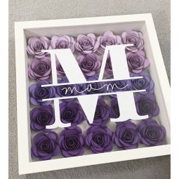 High Quality Wholesale 12x12 8x8 6x6 Shadow Box Wood Picture Frame with Linen Mat