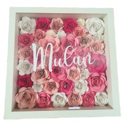 Wooden Craft A4 Shadow Box with Glass Front Wood Keepsake Frame Box Wholesale 12x12