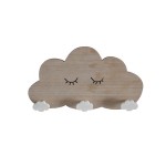 Custom Children Wooden Standing Storage Wooden Coat Hanger Cloud Wall Hook Kindergarten Coat Door Hook