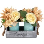 Handmade Table Decor Mason Jar Wood Crate Centerpiece for Farmhouse Kitchen and Rustic Wedding Decor