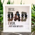 Wholesale Large Natural Wood Frame 3D Depth Square White Shadow Box Picture Frame 5x5