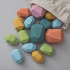 Rainbow Stacking Building Balancing Stone Children Educational DIY Toy Set